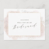 BLUSH TOUCH BRIDESMAID BRIEFKAART. UITNODIGING BRIEFKAART (Voorkant)