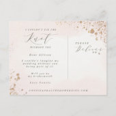 BLUSH TOUCH MAID OF HONOR BRIEFKAART. UITNODIGING BRIEFKAART (Achterkant)