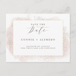 BLUSH TOUCH SAVE THE DATE BRIEFKAART. AANKONDIGINGSKAART