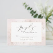 Blush-touchantwoordkaart RSVP Kaartje (Staand voorkant)