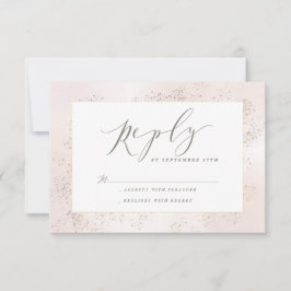 Blush-touchantwoordkaart RSVP Kaartje