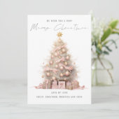 Blush Tree 2027 Agenda Prettig Kerstfeest Feestdagenkaart (Staand voorkant)