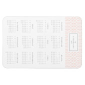 Blush Trellis 4x6 jaarlijkse kalender magneet (Horizontaal)