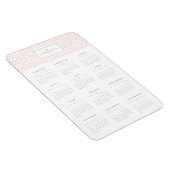 Blush Trellis 4x6 jaarlijkse kalender magneet (Rechterzijde)