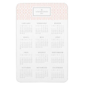 Blush Trellis 4x6 jaarlijkse kalender magneet (Verticaal)