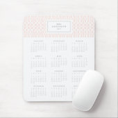 Blush Trellis Yarly Calendar Mousepad Muismat (Met muis)