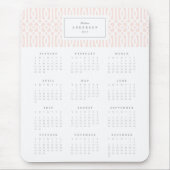 Blush Trellis Yarly Calendar Mousepad Muismat (Voorkant)