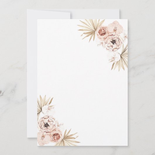 Blush trendy arch Bridal Shower-uitnodiging Save The Date (Achterkant)