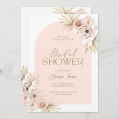 Blush trendy arch Bridal Shower-uitnodiging Save The Date (Voorkant / Achterkant)