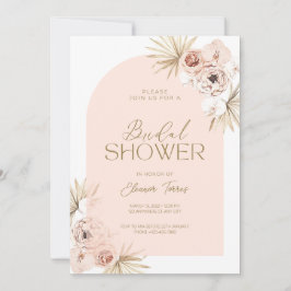 Blush trendy arch Bridal Shower-uitnodiging Save The Date