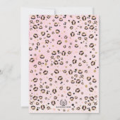 Blush Tropical Boho Safari Animals Baby shower Kaart (Achterkant)