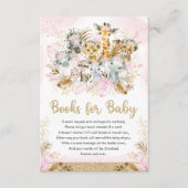 Blush Tropische Oerwoud Baby shower Books for Baby Informatiekaartje (Voorkant)