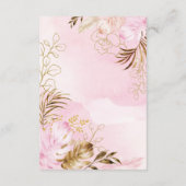 Blush Tropische Oerwoud Baby shower Books for Baby Informatiekaartje (Achterkant)