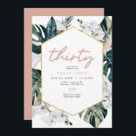 Blush Tropische palm Pampas 30th Birthday Invi Kaart<br><div class="desc">Deze uitnodiging voor een 30e verjaardag bevat roze pampas,  tropische palmbladeren en een leuk handgeschreven script lettertype. Deze verjaardagsuitnodiging is perfect voor je strand of het tropische meisje verjaardagsevenement.</div>