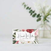 Blush | Tropische pelzen QR-code Visitekaartje (Staand voorkant)