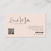 Blush | Tropische pelzen QR-code Visitekaartje (Achterkant)