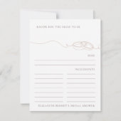 Blush Trouwringen Vrijgezellenfeest Recept Kaart (Voorkant)