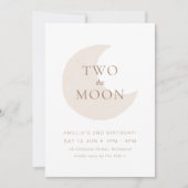 Blush ‘Two The Moon’ Moderne Meisjes 2e Verjaardag Kaart (Voorkant)