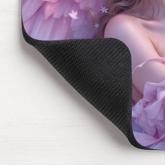 Blush van de hemel: de engel van de petale hemel muismat (Hoek)