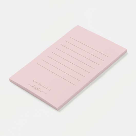 Blush van het bureau van Aangepast groot Post-it® Notes (Schuin)