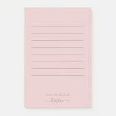 Blush van het bureau van Aangepast groot Post-it® Notes (Voorkant)