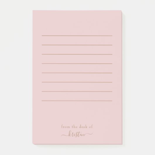 Blush van het bureau van Aangepast groot Post-it® Notes (Voorkant)