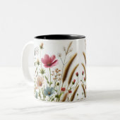Blush van Spring Floral Design Coffee Mok (Voorkant links)