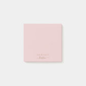 Blush vanaf het bureau van de aangepaste naam post-it® notes (Voorkant)