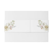 Blush Vanilla Peonies en Magnolias Uitnodigingen Wikkel (Achterkant Voorbeeld)