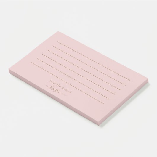 Blush vanuit het bureau van de aangepaste horizont post-it® notes (Schuin)