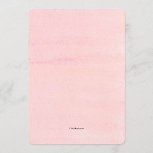 Blush verjaardagsfeestje uitnodigingen (Achterkant)