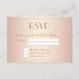 Blush Vintage Weddenschap RSVP-kaarten RSVP Kaartje
