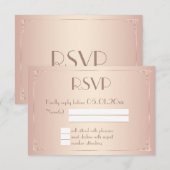 Blush Vintage Weddenschap RSVP-kaarten RSVP Kaartje (Voorkant / Achterkant)