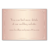 Blush Vintage Wedding Accommodatie Kaart (Achterkant)