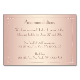 Blush Vintage Wedding Accommodatie Kaart