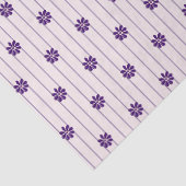 Blush & Violet Stripes & Purple Flowers Tissuepapier (Detail)