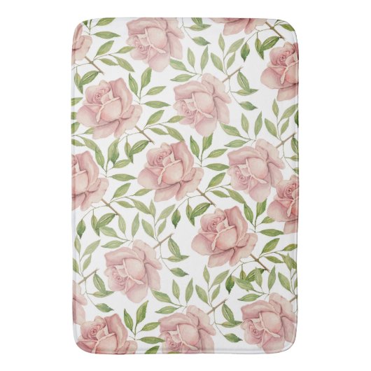 Blush Violet Waterverf Rozen Badmat (Voorkant Verticaal)