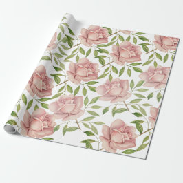 Blush Violet Waterverf Rozen Cadeaupapier