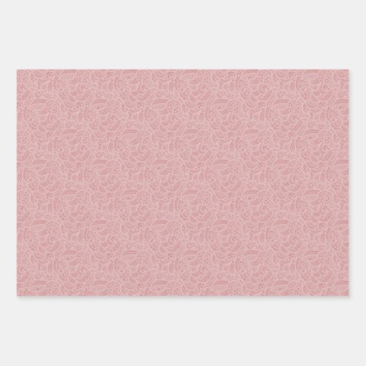 Blush Violet Waterverf Rozen Inpakpapier Vel (Voorkant 2)