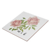 Blush Violet Waterverf Rozen Tegeltje (Zijkant)