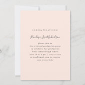  Blush Virtual Graduation Party Foto Kaart (Achterkant)