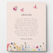 Blush Vlinders & Wildbloemen Gebed voor Kind Fotoplaat (Voorkant)