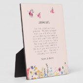 Blush Vlinders & Wildbloemen Gebed voor Kind Fotoplaat (Zijkant)