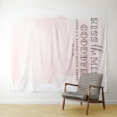 Blush vrijgezellenfeest achtergrond Kus de juffrou Wandkleed (In Situ (horizontaal))