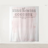 Blush vrijgezellenfeest achtergrond Kus de juffrou Wandkleed (Voorkant)