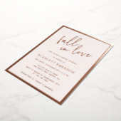 Blush Vrijgezellenfeest Folie Uitnodiging (Gedraaid)