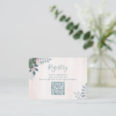 Blush Vrijgezellenfeest Gift Registry Bloemen Informatiekaartje (Staand voorkant)