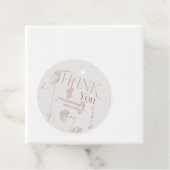 Blush Vrijgezellenfeest Party Circle Dank u Label (In situ)