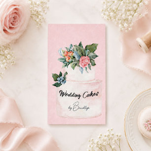 Blush Watercolor Bakkerij Confectiebedrijf Identit Visitekaartje