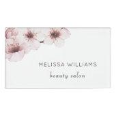 Blush Watercolor Cherry Blossom | Qr Code Naambadge (Voorkant)